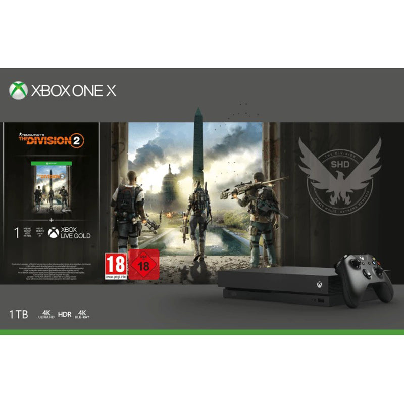 Xbox One X 1TB - Tom Clancy‘s The Division 2 Bundle - Spielkonsole - Schwarz
