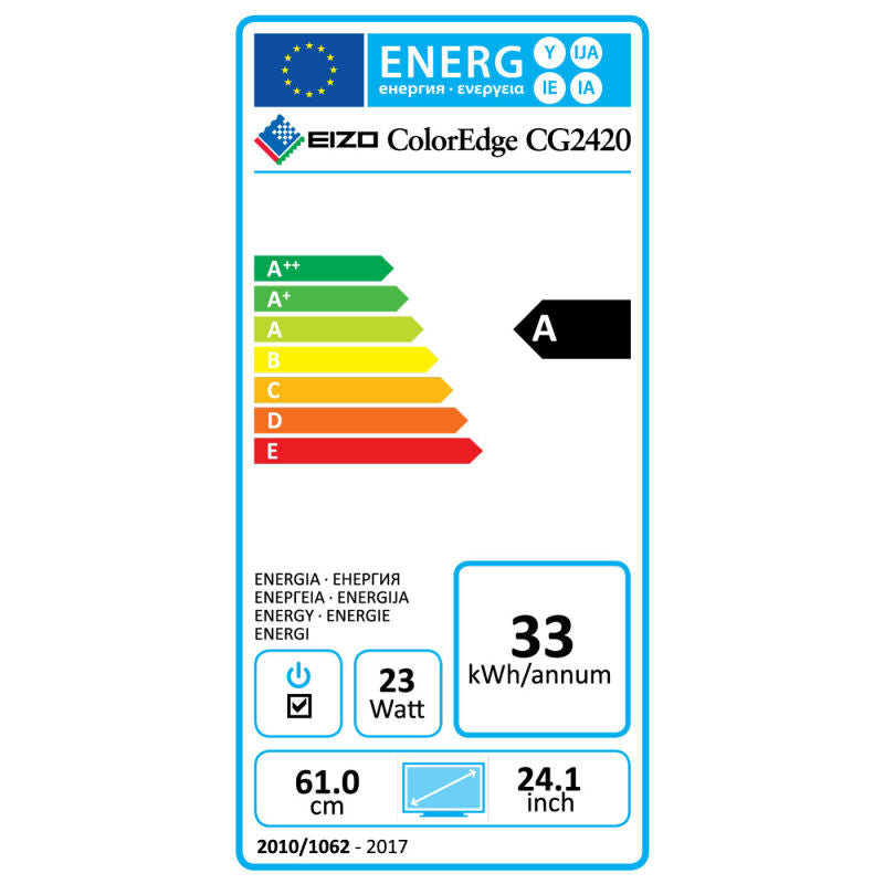 Eizo ColorEdge CG2420 - 61 cm (24 Zoll), LED, IPS-Panel, Höhenverstellung, Pivot, DisplayPort