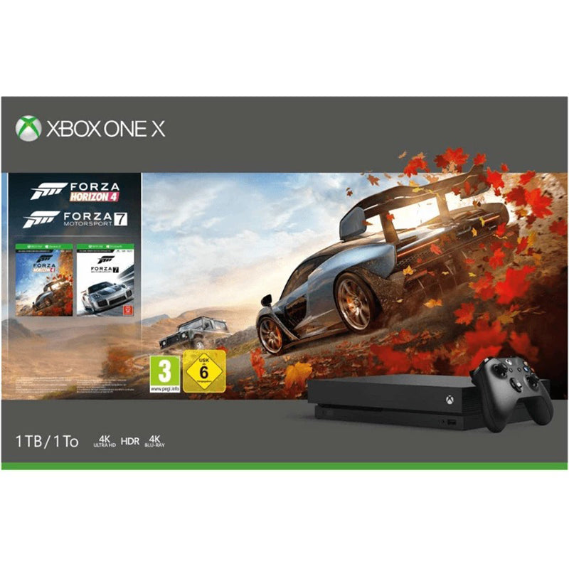 Xbox One X 1TB - Forza Horizon 4 & Forza Motorsport 7 Bundle - Spielkonsole - Schwarz