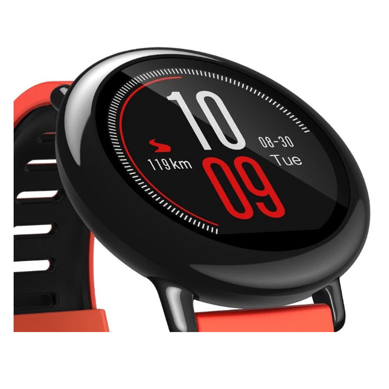 XIAOMI Amazfit Pace - Smartwatch (Armband 22 mm mit Schnellverschluss, Silikon, rot)