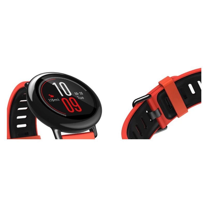 XIAOMI Amazfit Pace - Smartwatch (Armband 22 mm mit Schnellverschluss, Silikon, rot)